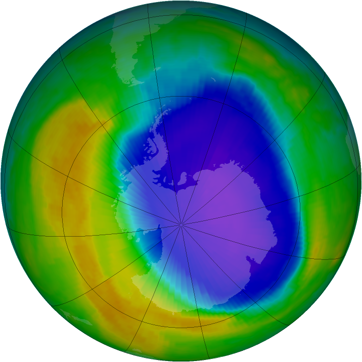 Antarctic ozone map for 17 October 1997